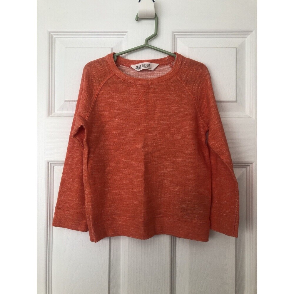 H&M Boys Long Sleeve Shirt Salmon Color Size 2-4Y Great Condition